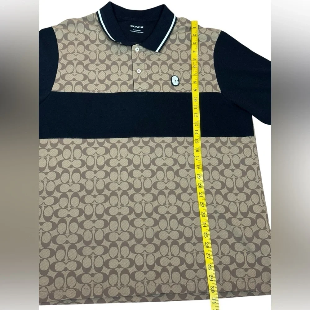 Coach Signature Khaki Black Short Sleeve Tee Shirt Size XLL Limited Edition. - Picture 5 of 15